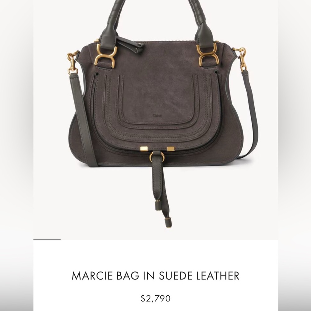 Chloe Marcie Bag in Suede Leather